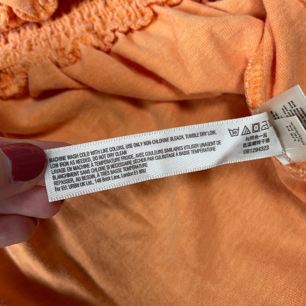 Free People Beach open back babydoll dress MEDIUM boho‎ oversized pockets - Picture 9 of 15